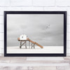 Landscape Beach Birds Lifeguard Wall Art Print