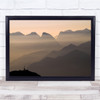 Sunset Dusk Alps Alpine Austria Wall Art Print