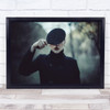 Woman mirror mask jacket blurry Wall Art Print