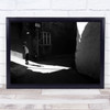 Child playing shadow Buildings Wall Art Print