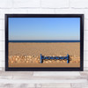 Deserted Beach sunny view blue Wall Art Print