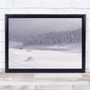 Sun And Mist Trees In the Snow Wall Art Print