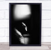 Woman Prayer dark blurry alone Wall Art Print