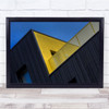 Yellow Meets Blue Building Sky Wall Art Print
