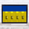 Four Yellow wall architecture Wall Art Print