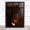 Della Cucina rose gold ladle Wall Art Print