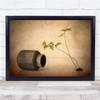 Empty Vase Plant Soil Leaves Wall Art Print