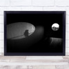 Shadows circular window dark Wall Art Print