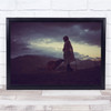 Ted Dog Women Walk landscape Wall Art Print