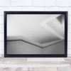 White abstract wonky lines Wall Art Print