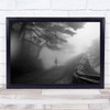Castle In Mist trees path Wall Art Print