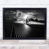 Riding The Sun Bike Rails Wall Art Print