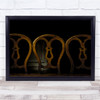 Three Chairs Fancy design Wall Art Print