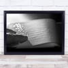 Dark braille book hand Wall Art Print