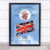 Queen Elizabeth II Memorial 96 Glorious Years Flag Art Poster Print