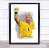 Footballer Kasper Schmeichel Denmark Football Player Watercolor Wall Art Print