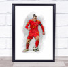 Footballer Gareth Bale Wales Cymru Football Player Watercolor Wall Art Print