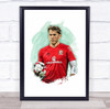 Footballer Ben Davies Wales Cymru Football Player Watercolor Wall Art Print