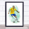 Footballer Dani Alves Brazil Football Player Watercolor Wall Art Print