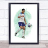 Footballer Jude Bellingham Football Player Watercolor Wall Art Print