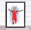 Footballer Kieran Trippier Football Player Watercolor Wall Art Print