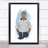 Footballer Paul Gascoigne Football Player Watercolor Wall Art Print