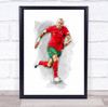 Footballer Pepe Portugal Football Player Watercolor Wall Art Print