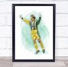 Footballer David Seaman Football Player Watercolor Wall Art Print