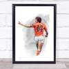Footballer Johan Cruyff Football Player Watercolor Wall Art Print