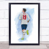 Footballer Mason Mount Football Player Watercolor Wall Art Print