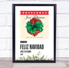 Jose Feliciano Feliz Navidad Christmas Single Polaroid Vintage Music Wall Art Print