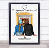 Burning Fireplace Romantic Gift For Him or Her Personalized Couple Print