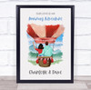 Air Balloon Romantic Gift For Him or Her Personalized Couple Print