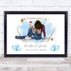 Together Since Blue Wash Romantic Gift For Him or Her Personalized Couple Print