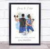 Sweat Together Romantic Gift For Him or Her Personalized Couple Print