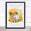 Together Sunflower Romantic Gift For Him or Her Personalized Couple Print