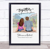 Lake Mountains Romantic Gift For Him or Her Personalized Couple Print