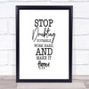 Stop Doubting Yourself Quote Print Poster Typography Word Art Picture