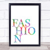 Rainbow Fashion Serif Quote Wall Art Print Rainbow Fashion Serif Quote Wall Art Print