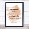 Find Three Hobbies Quote Print Watercolour Wall Art