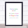 Find Three Hobbies Rainbow Quote Print Find Three Hobbies Rainbow Quote Print