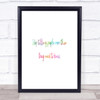 Stop Telling People More Than They Need To Know Rainbow Quote Print