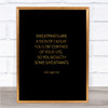 Karl Lagerfield Sweatpants Defeat Quote Print Black & Gold Wall Art Picture