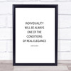Christian Dior Individuality Quote Print Poster Typography Word Art Picture