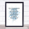 Christian Dior Wear Black Inspirational Quote Print Blue Watercolour Poster