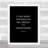 Christian Dior Well Dressed Quote Print Black & White Christian Dior Well Dressed Quote Print Black & White