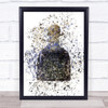 Watercolour Splatter Coffee Tequila Bottle Wall Art Print