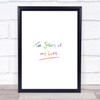 Story Of My Life Rainbow Quote Print