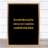 Stroke Of Luck Quote Print Black & Gold Wall Art Picture
