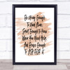 Strong Enough To Stand Alone Quote Print Watercolour Wall Art